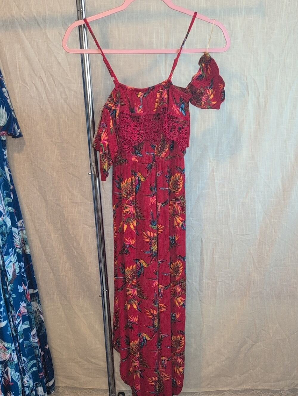 Red Floral Maxi Dress